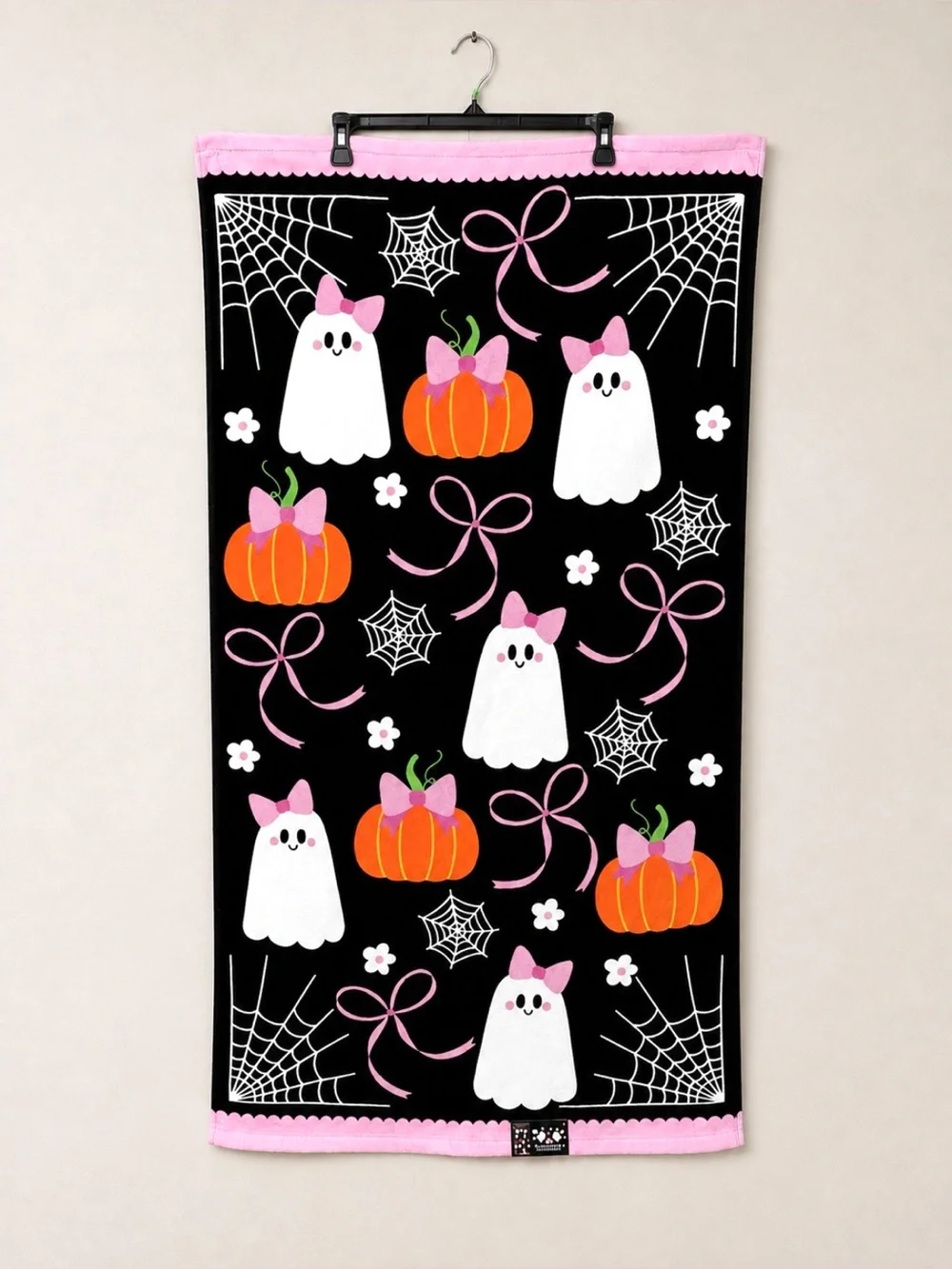 HALLOWEEN GHOST PLUSH BATH TOWEL GIRL CORE COQUETTE SOFT 100% COTTON KASSAFINA
